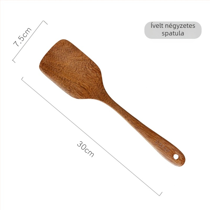 Fa spatula készlet a konyhához, magas hőállóságú