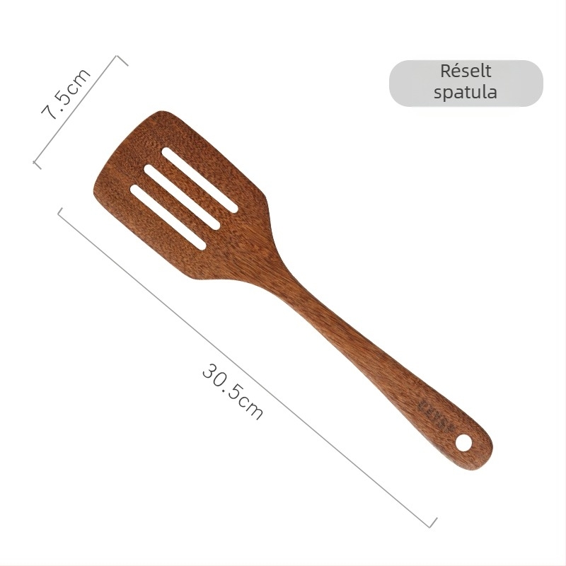 Fa spatula készlet a konyhához, magas hőállóságú