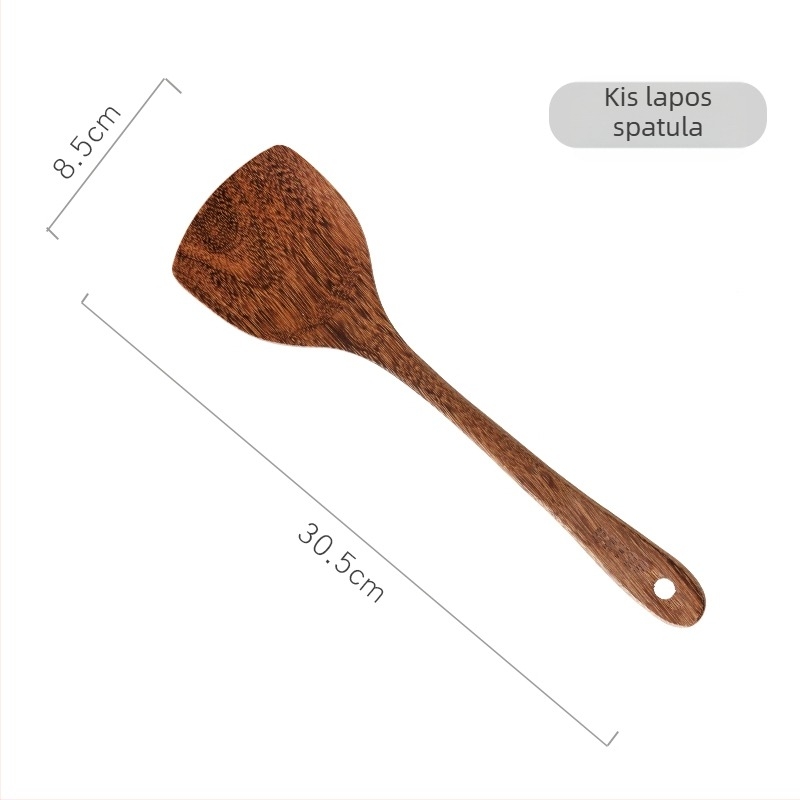 Fa spatula készlet a konyhához, magas hőállóságú