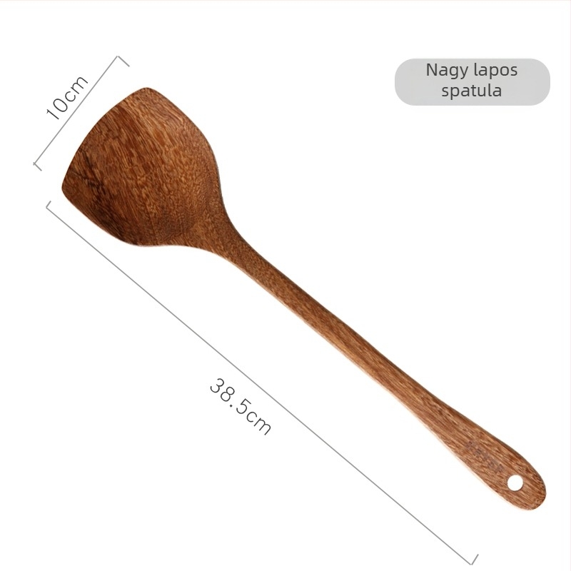 Fa spatula készlet a konyhához, magas hőállóságú