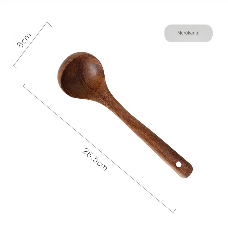 Fa spatula készlet a konyhához, magas hőállóságú