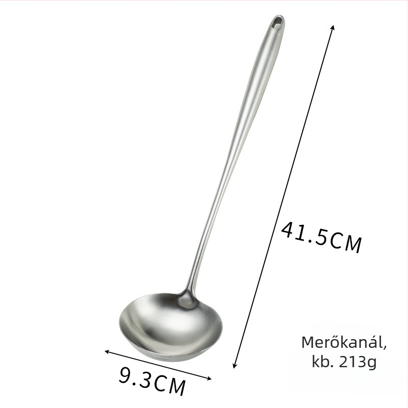 304 rozsdamentes acél spatula készlet hosszú nyelekkel, konyhai eszközök, égés elleni védelem