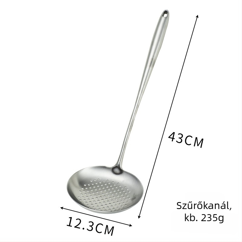 304 rozsdamentes acél spatula készlet hosszú nyelekkel, konyhai eszközök, égés elleni védelem
