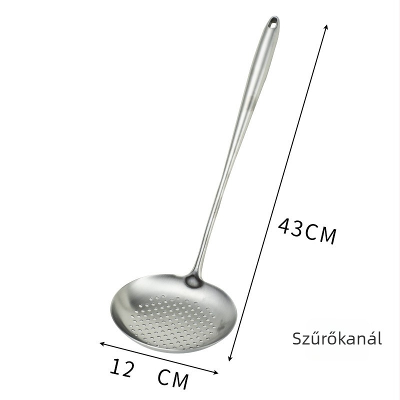 304 rozsdamentes acél spatula készlet hosszú nyelekkel, konyhai eszközök, égés elleni védelem