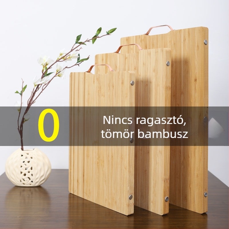 Konyhai bambusz vágódeszka – vastag vágódeszka, nyújtódeszka tésztához, gyümölcs vágódeszka