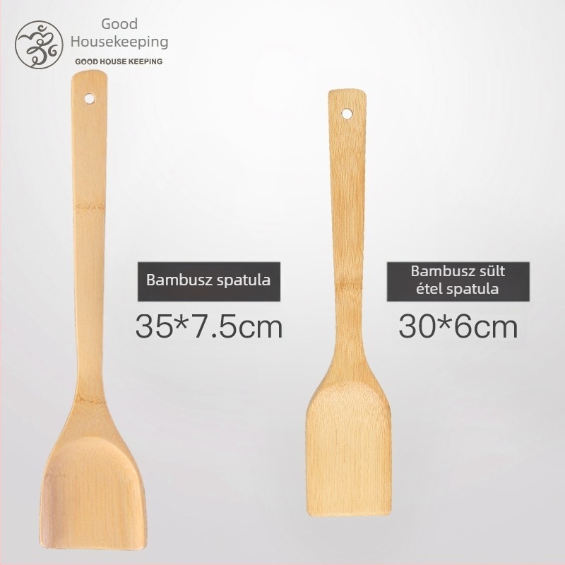 Bambusz szögletes spatula a konyhához, nem tapadós