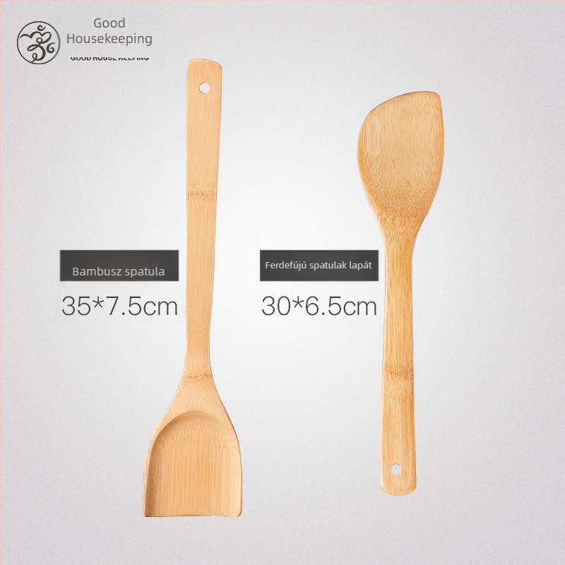 Bambusz szögletes spatula a konyhához, nem tapadós