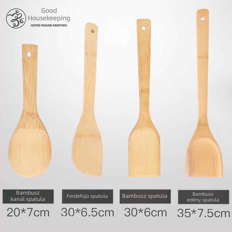 Bambusz szögletes spatula a konyhához, nem tapadós