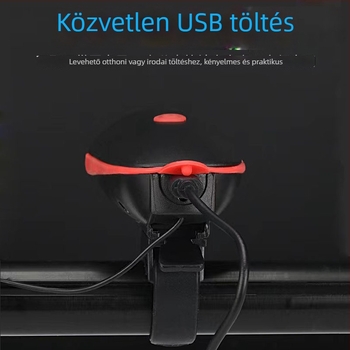 USB‑újratölthető kerékpár első lámpa, vízálló, éjszakai kerékpározáshoz hegyi kerékpárhoz