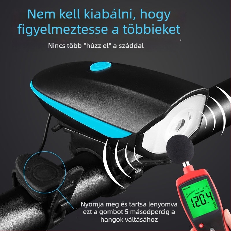 USB‑újratölthető kerékpár első lámpa, vízálló, éjszakai kerékpározáshoz hegyi kerékpárhoz