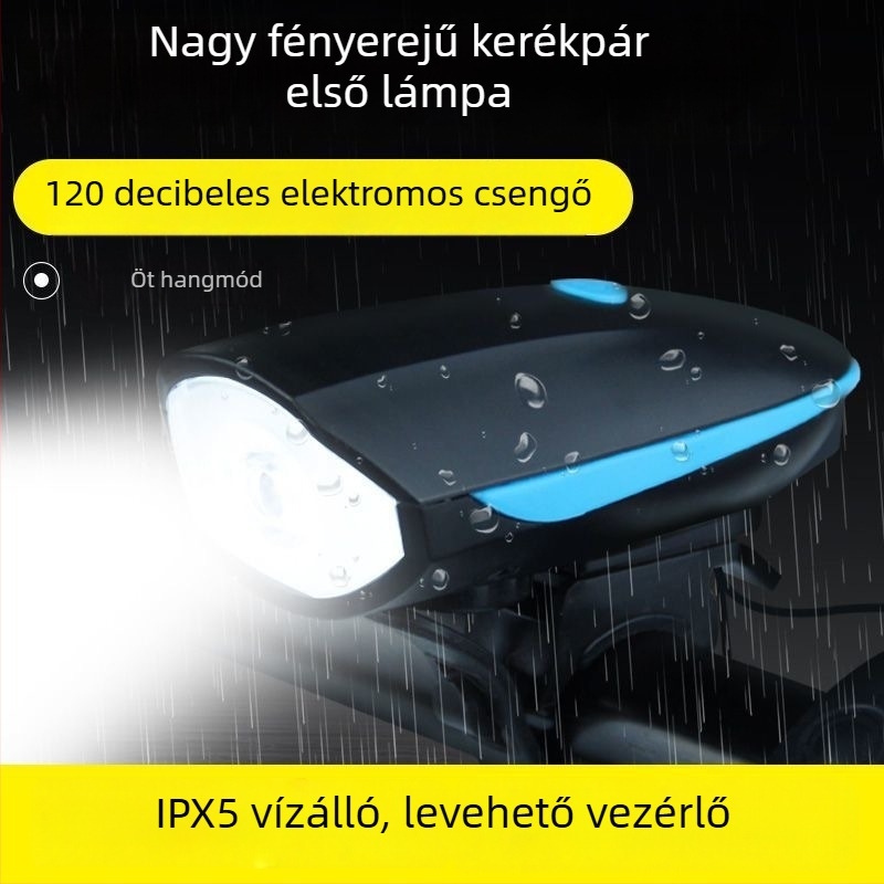 USB‑újratölthető kerékpár első lámpa, vízálló, éjszakai kerékpározáshoz hegyi kerékpárhoz