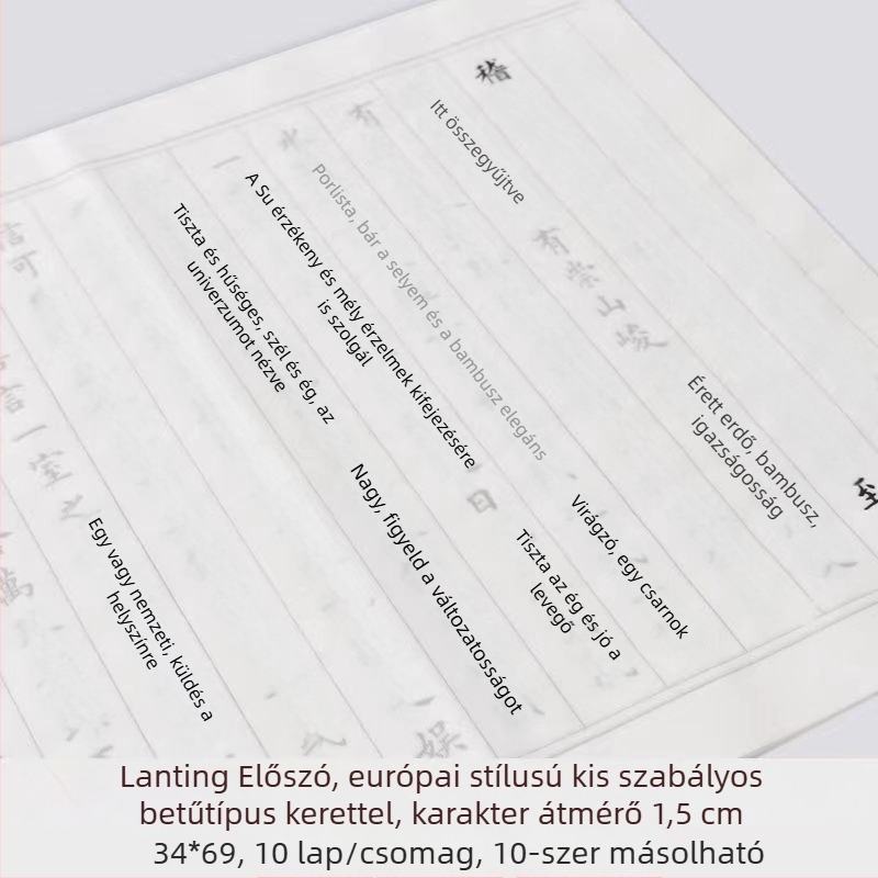 Gyakorló kalligráfia könyv félkursive írásstílusban piros kontúrral