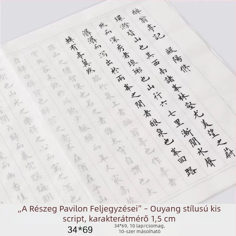Gyakorló kalligráfia könyv félkursive írásstílusban piros kontúrral