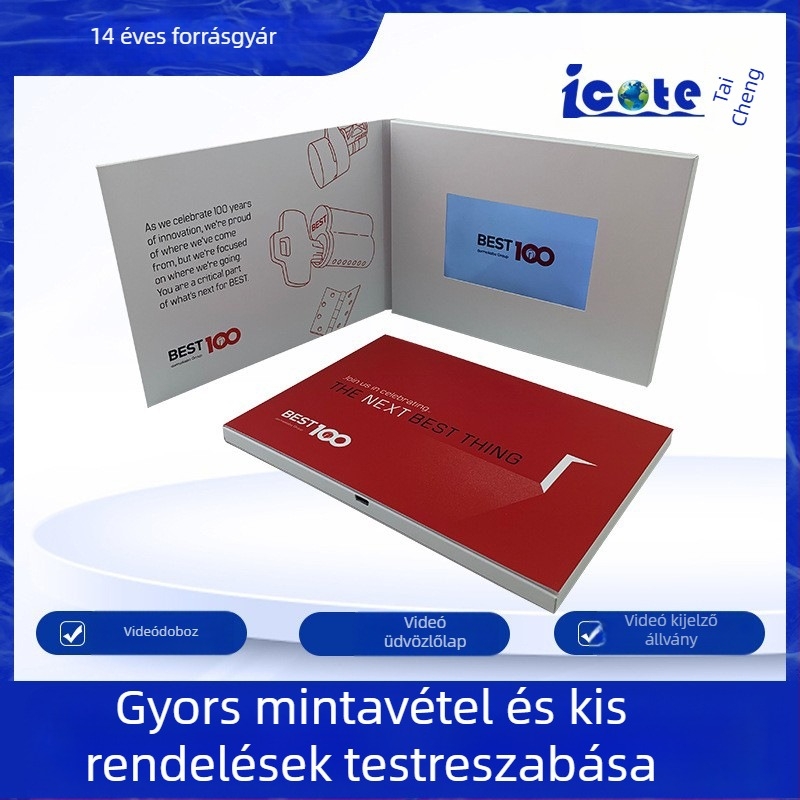 4,5 hüvelykes videó üdvözlőlapok, meghívók, videó reklám kijelzők, vállalati brosúrák, ünnepi üdvözlőlapok és ajándékkészítés