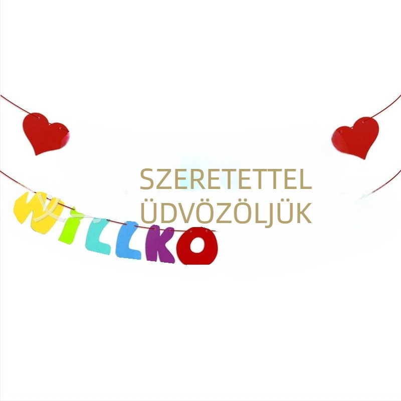 Német üdvözlő banner családi parti dekorációhoz