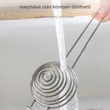 Rozsdamentes acélból készült tojásfehérje–tojássárgája szeparáló, sütéshez és háztartási használatra