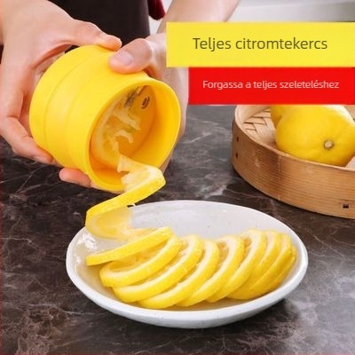 Kézi spirálos citromszeletelő és gyümölcs- és zöldségvágó – forgó