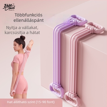 Szabályozható 8-as alakú ellenállásháló nőknek – váll- és hátedzéshez, hat szálas otthoni edzés elasztikus szalag