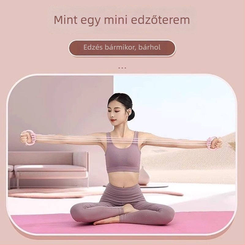 Szabályozható 8-as alakú ellenállásháló nőknek – váll- és hátedzéshez, hat szálas otthoni edzés elasztikus szalag