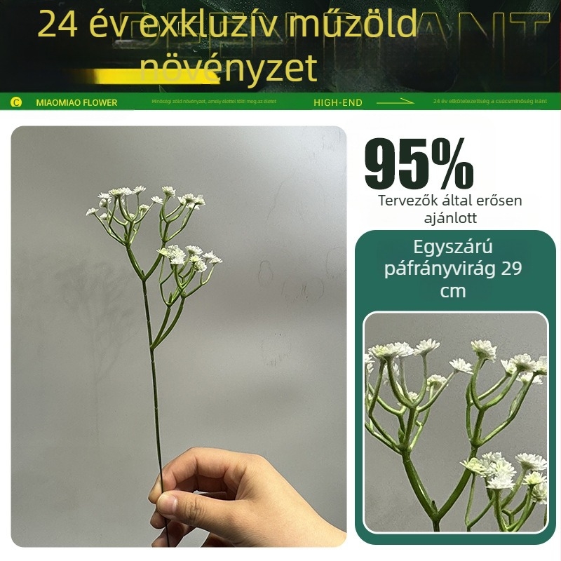 Művirágok – gypsophila, luxus dekorációs csokor a nappaliba, kézben tartható csokor, műanyag virágok fotózáshoz