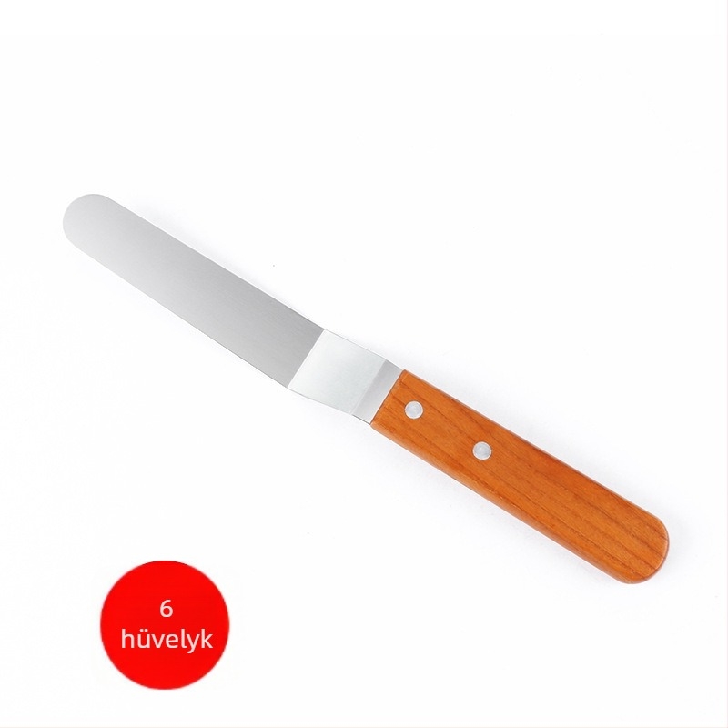 Görbe végű krém spatula készlet (6/8/10 hüvelyk) tortadíszítéshez és sütéshez