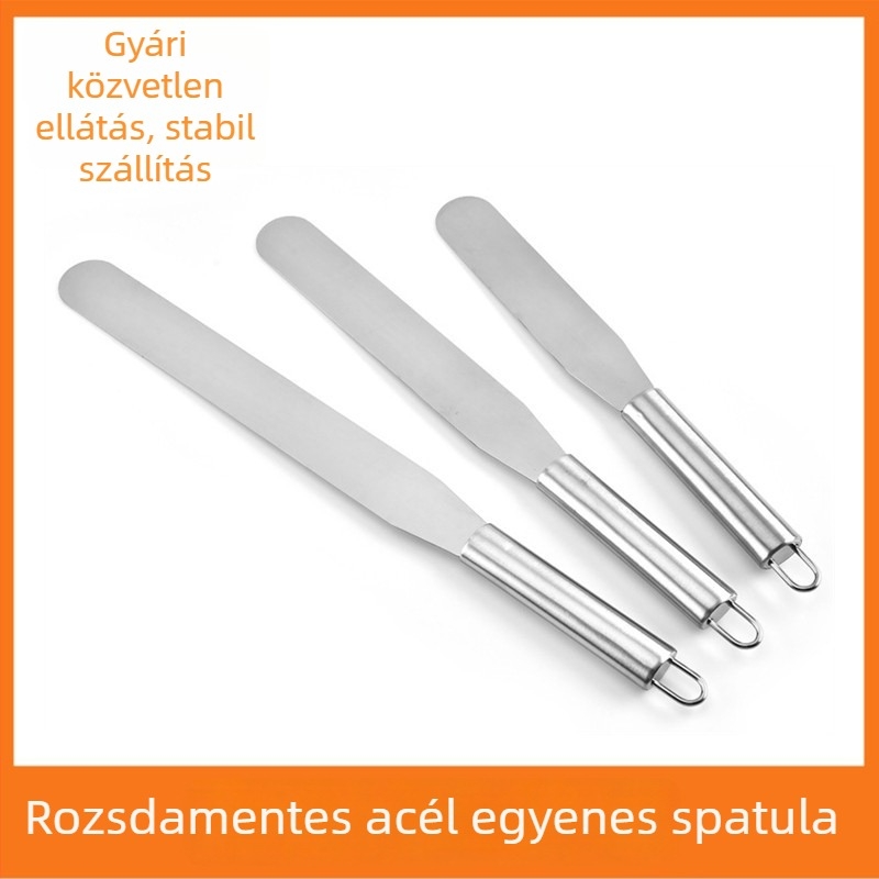 Rozsdamentes acél torta spatula, krém kés, kaparó és kiemelő kés, 6/8/10 hüvelyk, sütés és díszítés eszközök