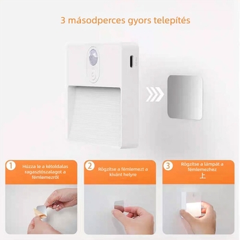 RGB színérzékelős LED lépcsőfény USB mágneses töltéssel