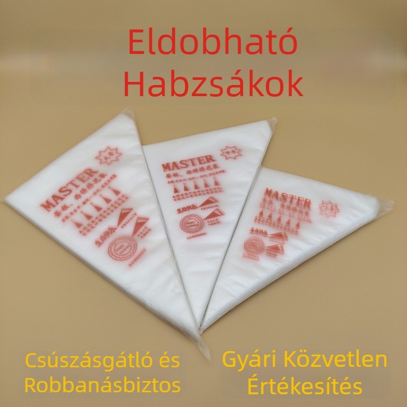 Egyszer használatos díszítő tasakok háromszög alakúak, kis méretű, 100 darabos készlet