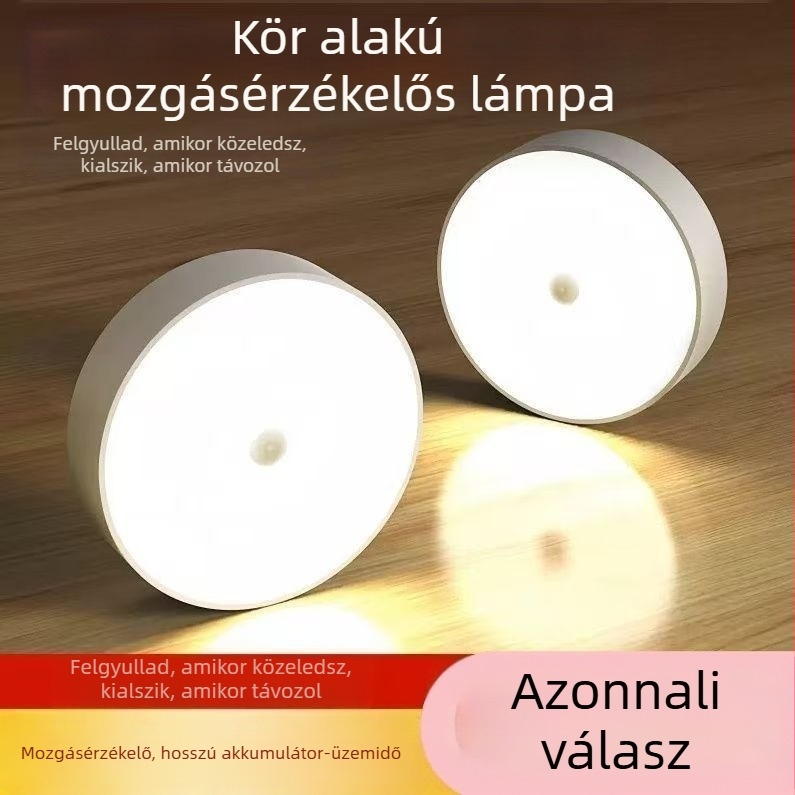 Indukciós éjszakai fény mágneses töltéssel, nagy kapacitású akkumulátor – LED folyosólámpa