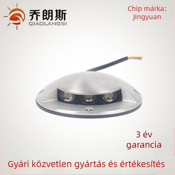LED kültéri vízálló lámpa átlátszó burkolattal, rozsdamentes acélból, hidak és járdák felhasználására, oldalsó világítás, fúrás nélküli telepítés