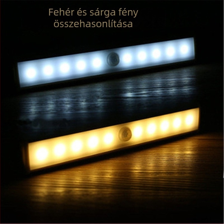 Mozgásérzékelős LED éjszakai fény USB-s tápegyséssel – a ruhásszekrényhez, lépcsőhöz és folyosóhoz