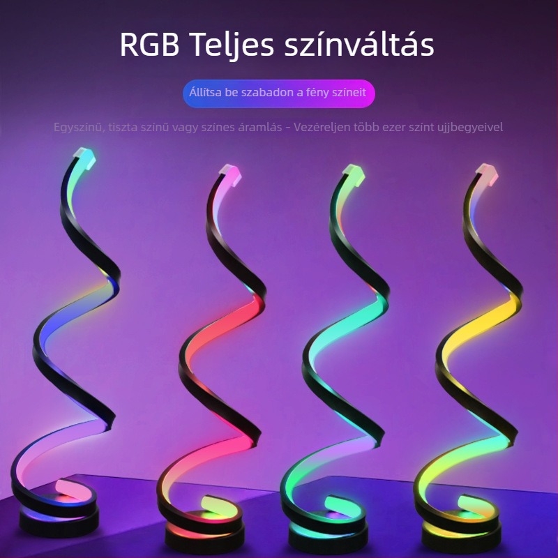 RGB asztali ambient fény intelligens alkalmazásvezérléssel, színes váltakozó éjjeli lámpa, saroklámpa
