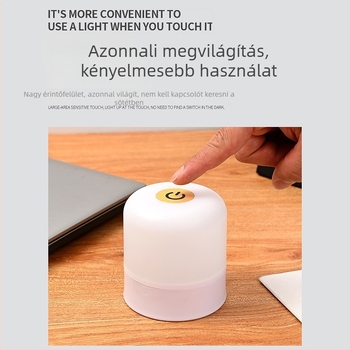 Töltésre képes érintéses éjjeli lámpa háromszínű távirányítóval, több színű hangulatvilágítás az ágy melletti asztalhoz