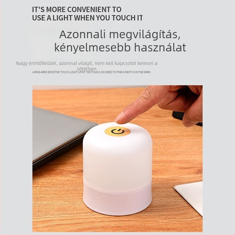 Töltésre képes érintéses éjjeli lámpa háromszínű távirányítóval, több színű hangulatvilágítás az ágy melletti asztalhoz