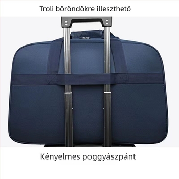 Nagy kapacitású utazótáska, könnyű, vízálló, vállon vagy keresztben hordható