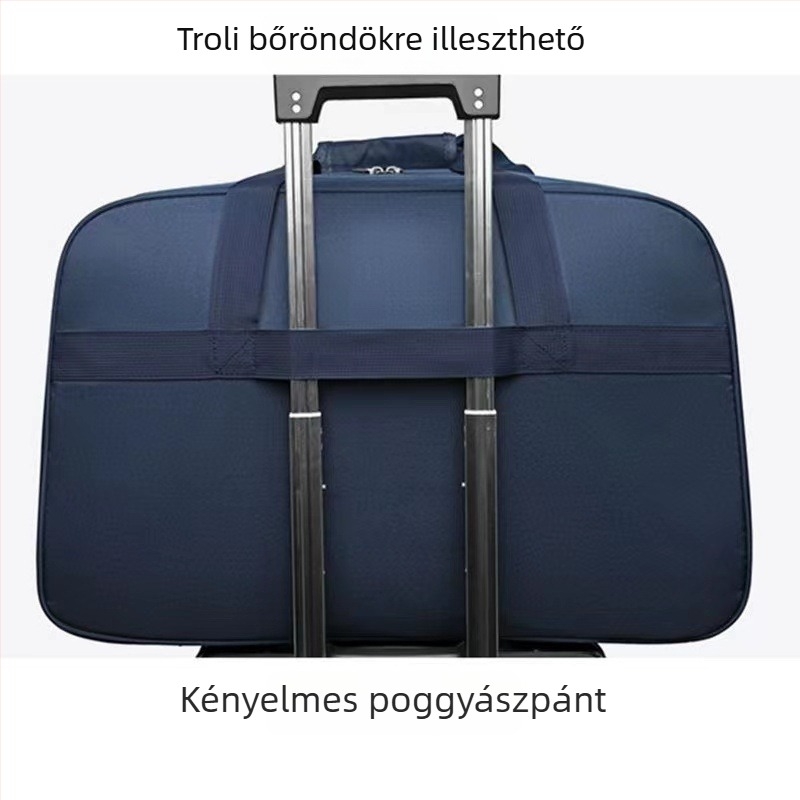 Nagy kapacitású utazótáska, könnyű, vízálló, vállon vagy keresztben hordható
