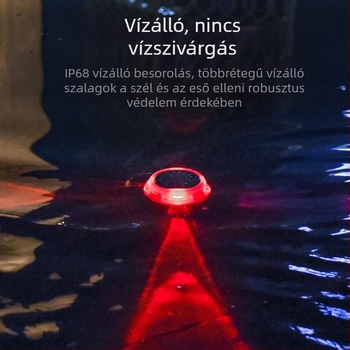 Nemzetközi IP68 vízálló napelemes föld alatti lámpa, 5 világítási móddal, kültéri használatra
