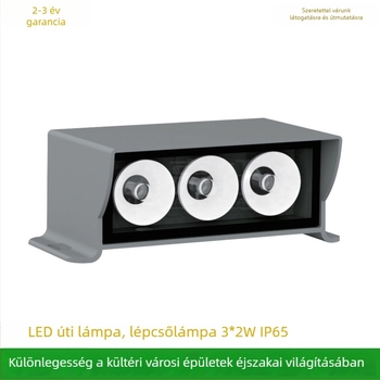 LED járdaszegélyhez készült ház, kültéri vízálló LED vetítő és falmosó, sarokvilágítás, 9W 3000K