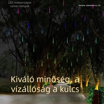 Csillaghullás LED világítás fákhoz – kültéri, vízálló, színes tájvilágítás