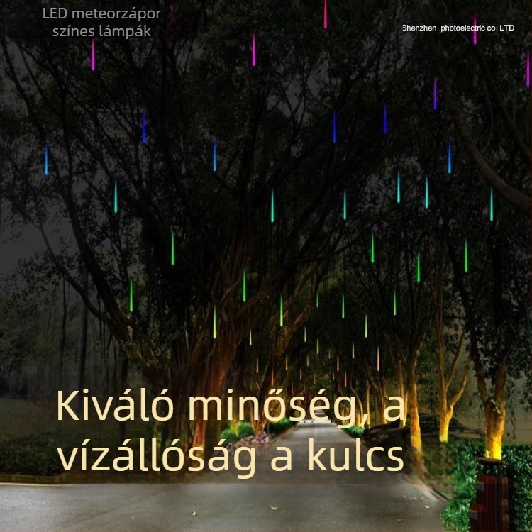 Csillaghullás LED világítás fákhoz – kültéri, vízálló, színes tájvilágítás