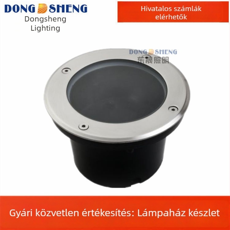100 mm-es LED kör alakú földalatti lámpa burkolat készlet, rozsdamentes acélból