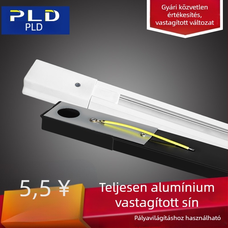 LED sínvilágítás réz sínnel és tartókkal ruhaszalon hátfalaihoz és bemutatóterembe – teljes készlet (3W/5W/7W/12W/40W)