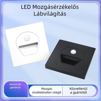 LED mozgásérzékelős éjszakai lámpa, beépített 86 mm-es alap, folyosók és lépcsők számára, 220V