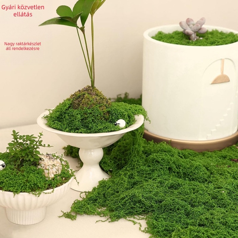Szálas mesterséges moha mini tájakhoz és bonsai dekorációhoz