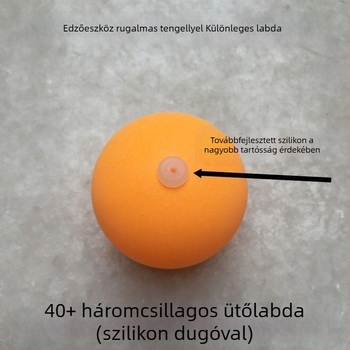 Lyukakkal ellátott edzőlabda asztaliteniszhez, függő típus
