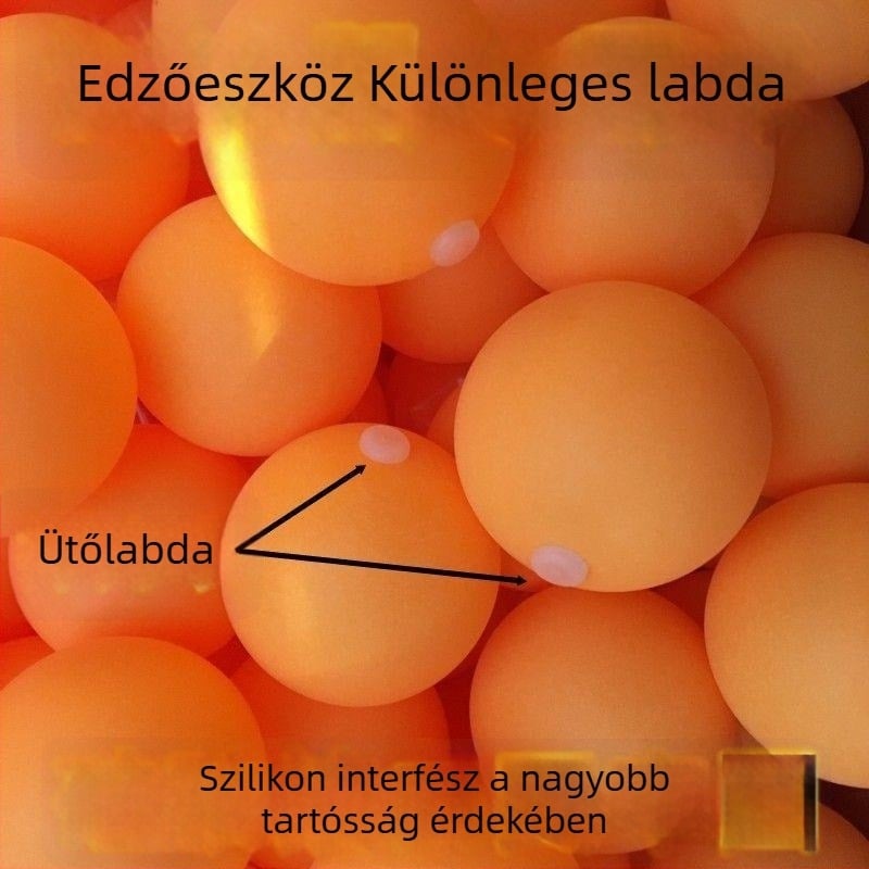 Lyukakkal ellátott edzőlabda asztaliteniszhez, függő típus