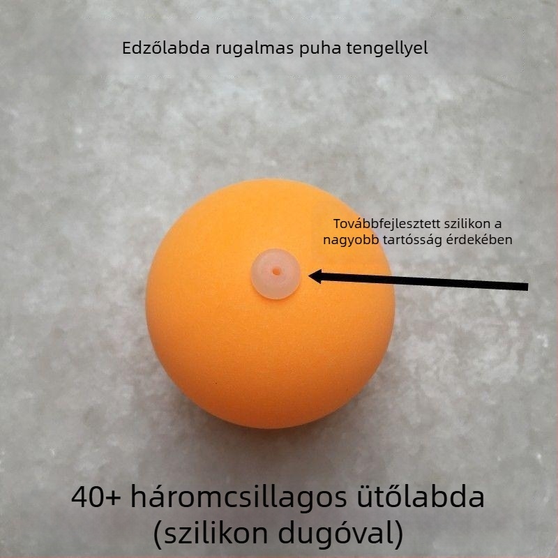 Lyukakkal ellátott edzőlabda asztaliteniszhez, függő típus