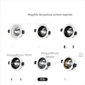 Ultra vékony COB downlight, alumínium ház, 75 lyukak, falmosó hatású világítás