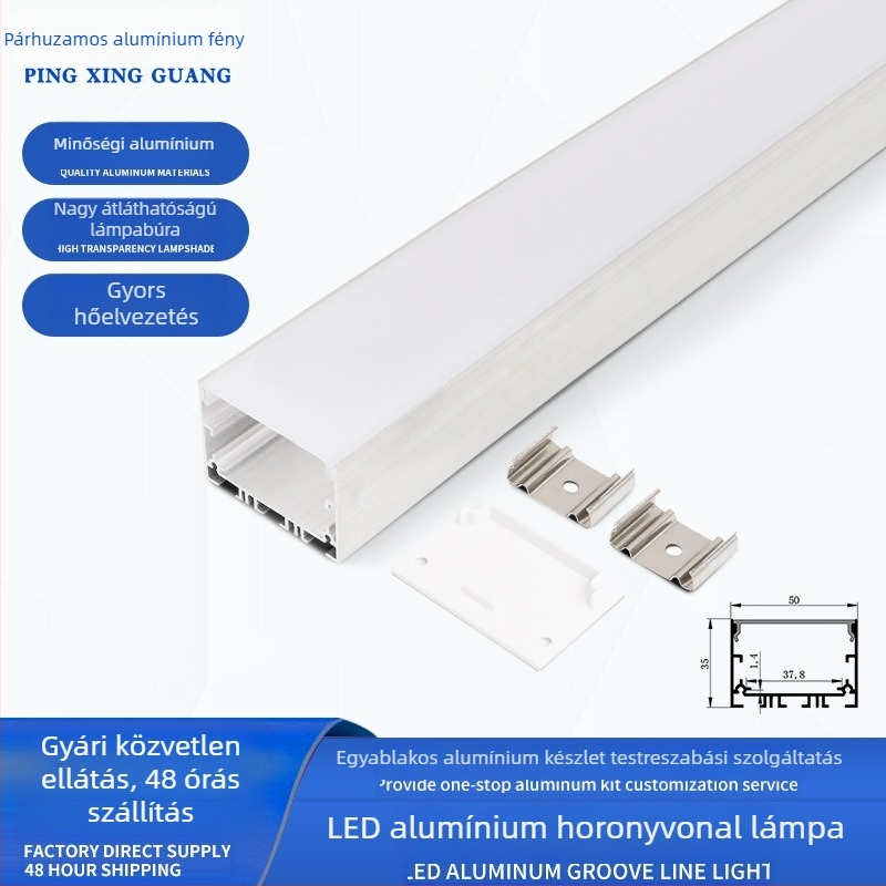 LED lineáris alumínium profil ház PXG-5035-M 1000×50×35 mm