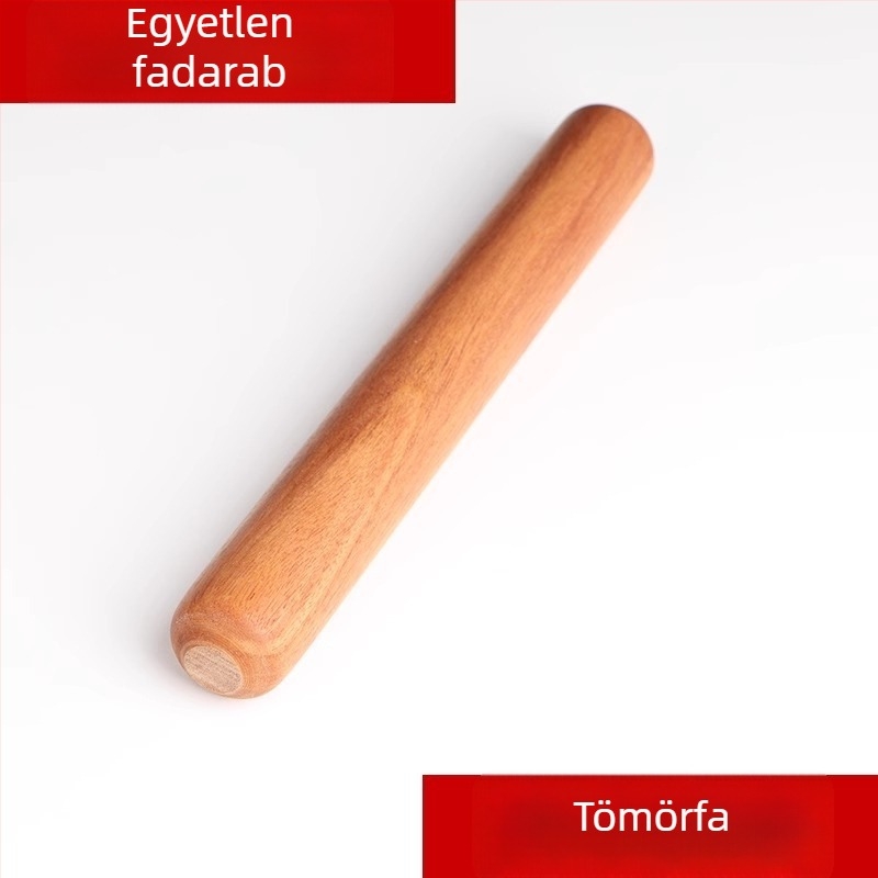 Masszív fab sodrófa, nagy méretű, vastagított tésztahenger háztartási és kereskedelmi használatra.